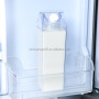 Wholesale Food Grade Plastic 500ML 16oz Transparent Colored Acrylic Milk Box Carton Shaped Water Bottle with Lid 1000ml