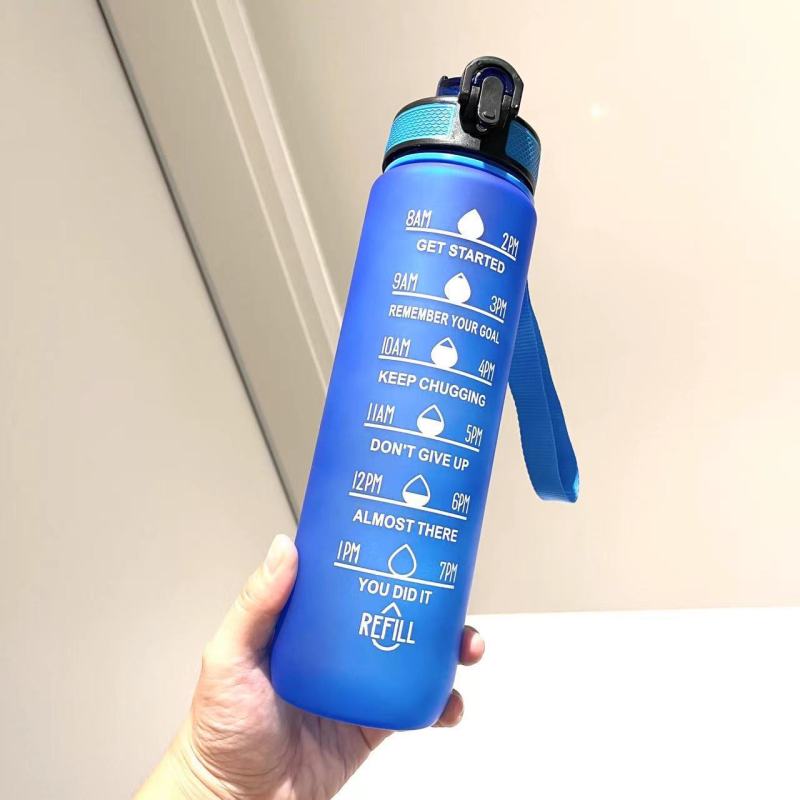 Wholesale 1000ml Custom Logo Reusable Sport Plastic Water Bottle Scale Drinking Cups Bottles Custom Personalization