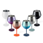 Custom Logo 14oz Stainless Steel Cup SS304 Double Wall Glass 2 in 1 Coffee Goblet Mug with Removable Base for Champagne Wine