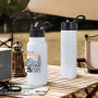 20Oz 32Oz Double Wall Sublimation Heat Press Straight Skinny Blanks Tumbler Sports Water Bottle With Handle Lids