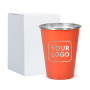 Custom 350ml Single Wall Beer Cup 12oz SS304 Stainless Steel Drinking Cup Powder Coated Metal Tumbler Cup Set Beer Mug for Laser