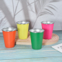 Custom 350ml Single Wall Beer Cup 12oz SS304 Stainless Steel Drinking Cup Powder Coated Metal Tumbler Cup Set Beer Mug for Laser