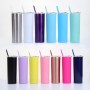 Custom Colored Spray Paint Metal 20oz Vacuum Stainless Steel Colored Skinny Tumbler With Lid and Straw Vaso De Acero 20 oz