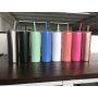 Custom Colored Spray Paint Metal 20oz Vacuum Stainless Steel Colored Skinny Tumbler With Lid and Straw Vaso De Acero 20 oz