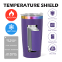Custom 20oz Rainbow Plated Based Powder Coated Stainless Steel Tumbler Cup with Straw 20 oz Laser Engravable Gold Plated Tumbler