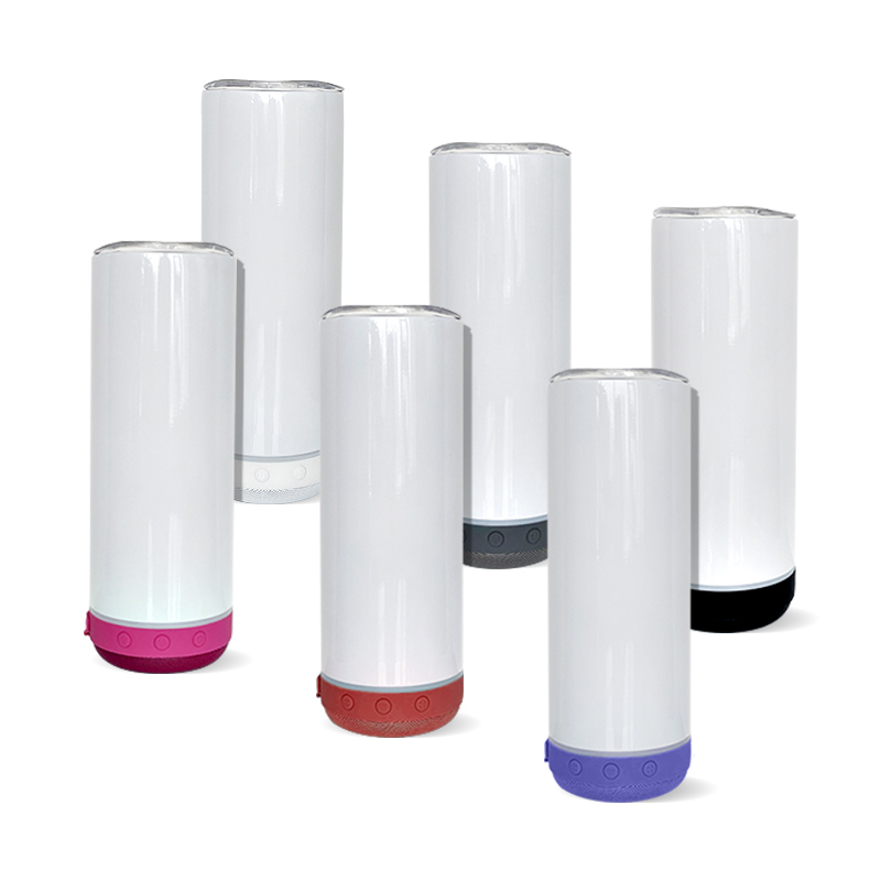RTS Small Pack Speaker Tumbler  Wireless 12pcs /ctn 20oz Blank Speaker Tumbler for Sublimation Printing