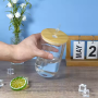 18oz Clear Sublimation Blanks Single Wall Egg Shaped Glass Cups With Plastic Straw Bamboo Lid