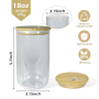 18oz Clear Sublimation Blanks Single Wall Egg Shaped Glass Cups With Plastic Straw Bamboo Lid