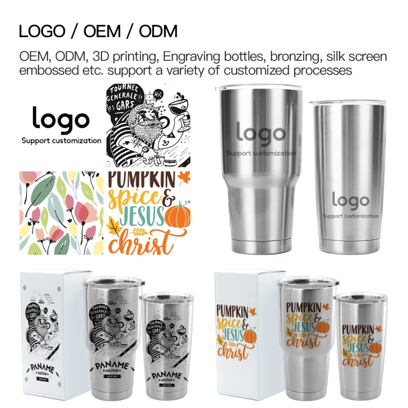 30oz Stainless Sport Water Bottle Custom Tumbler Double Walled Coffee Travel 30 oz Car Tumbler with Straw Lid