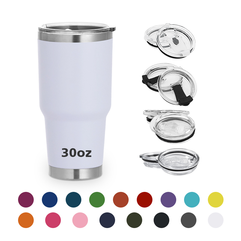 30oz Stainless Sport Water Bottle Custom Tumbler Double Walled Coffee Travel 30 oz Car Tumbler with Straw Lid