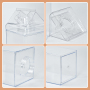New Arrival Huge Milk Carton Bottle 48oz clear Acrylic Plastic Tumbler Square Shape Drinking Cups Box