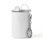 RTS Mini 3oz Stainless Steel White Sublimation Straight Tumbler Shot Glass Tumbler with Metal Straw and Keychains