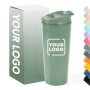 Costom Logo Outer Stainless Steel ToughShell 500ml Coffee Mug Plastic SafeCore Inner Double Wall  Travel Mug