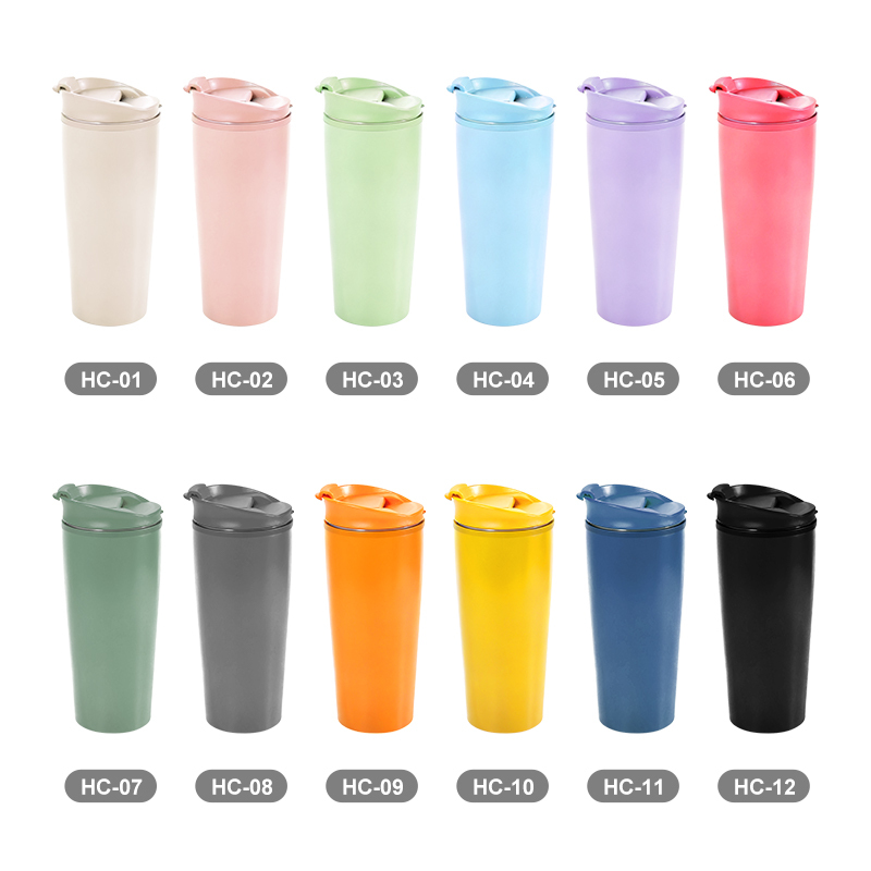 Costom Logo Outer Stainless Steel ToughShell 500ml Coffee Mug Plastic SafeCore Inner Double Wall  Travel Mug