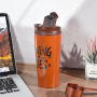 Costom Logo Outer Stainless Steel ToughShell 500ml Coffee Mug Plastic SafeCore Inner Double Wall  Travel Mug