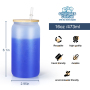 Wholesale 16oz Blank Sublimation Cold Color Change Glasses Cups Beer Glass Can with Bamboo Lid and Straw