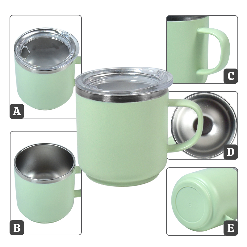 Personalized Exterior for Branding Style Leak-Proof Portable Mini Size 5oz Plastic Stainless Steel Handle Coffee Mug
