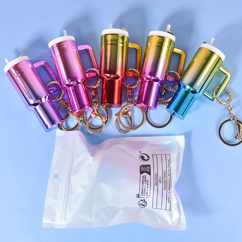 China RTS Mini 40oz Ombre Tumbler Shape with Handle Key Chain Keychain Pendant Backpack Pendant Gift