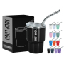 3oz Powder Coated Stainless Steel Mini Tumbler Lid Straw Mixed Colors Laser Engraved BPA Free Eco-Friendly Gift Cup