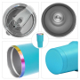 Custom Ion Plated 30 oz Rainbow Travel Mug Double Wall Vacuum Insulated Mug with Lids Permanent Laser Engraving