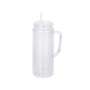 Diy Double Wall Pre-drilled Plastic Drink 20 oz Acrylic Snowglobe Snow Globe Tumbler Cup with Handle