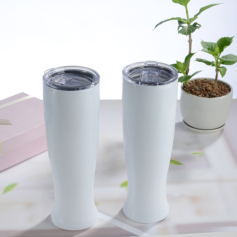 Creative 30oz Double Wall Stainless Steel Vacuum Glossy Sublimation Blanks Beer Mug Tumbler Fruit Juice Bottle Vase for Printing