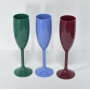 Custom 150ml Acrylic PC Wine Cup Food Grade Champagne Cup OPP Pack Disposable Colorful Acrylic Wine Glasses Goblet for Wedding