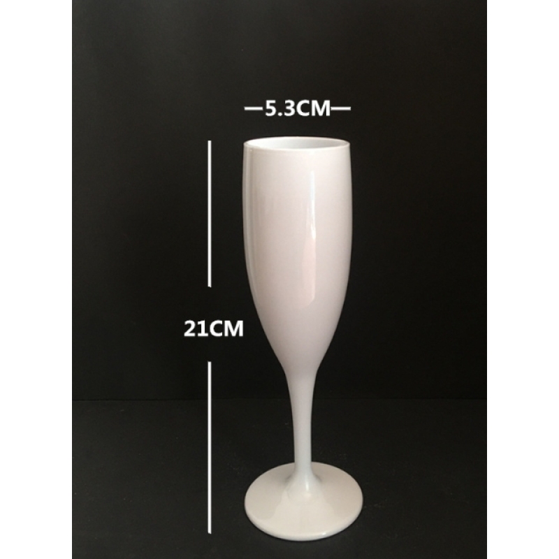 Custom 150ml Acrylic PC Wine Cup Food Grade Champagne Cup OPP Pack Disposable Colorful Acrylic Wine Glasses Goblet for Wedding