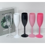 Custom 150ml Acrylic PC Wine Cup Food Grade Champagne Cup OPP Pack Disposable Colorful Acrylic Wine Glasses Goblet for Wedding