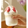 15oz High Quality Cute Clear Glass Cups with Lid and Straw Coffee Milk Tea Water Tumblers Heat Resistant Drinking Glasses Bottle