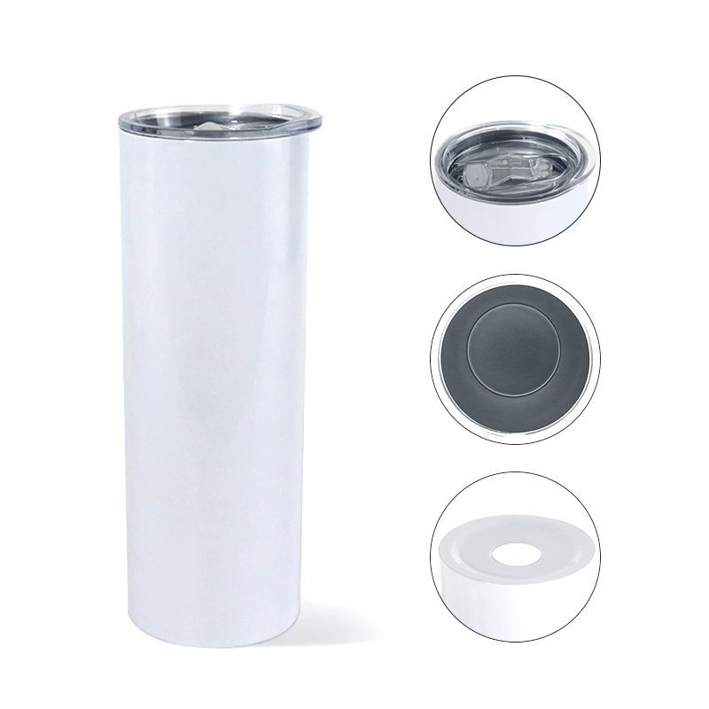China Warehouse 30oz Flat Edge Tumbler Sublimation Blanks Stainless Steel Straight Water Bottle with Plastic Lid