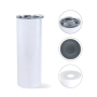 China Warehouse 30oz Flat Edge Tumbler Sublimation Blanks Stainless Steel Straight Water Bottle with Plastic Lid