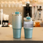 20oz/30oz Glitter Gradient Cup Stainless Steel Double Wall Vacuum Insulated Mug With Straw and Lid