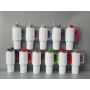 Large Capacity 40oz H1.0 Sublimation Tumbler Mugs Double Layer Stainless Steel Vacuum Cups with Handle for DIY Heat Printing