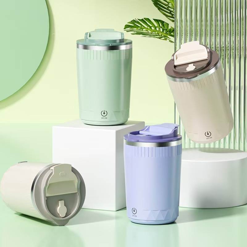 2024 New Custom Logo Stainless Steel Smart Automatic Mixing Cup Coffee Milk Magnetic Rotation Self Stirring Coffee Mug Mixer
