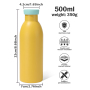 Custom 17oz Milk Bottle Stainless Steel Double Wall Insulated Vacuum Flask Big Capacity 500ml Sports Water Bottle With Screw Lid