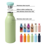 Custom 17oz Milk Bottle Stainless Steel Double Wall Insulated Vacuum Flask Big Capacity 500ml Sports Water Bottle With Screw Lid
