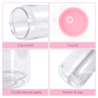 Pre-drilled Tumbler Double Wall Snow Globe Coffee Cups W/ Colorful Lid & Straw 16oz Plastic Can Snow Globe Cups Acrylic Bottle