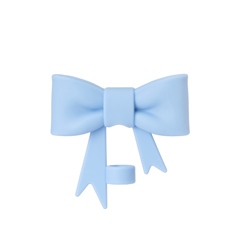 New Design 10mm Silicone Bow Straw Topper for 40oz Tumblers Reusable Cute Straw Tips Lids Protectors