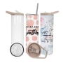 Outdoor Travel 20oz 30oz Stainless Steel Sublimation Blanks Screw Cup Threaded Water Bottle With Gray Portable Handle Lid