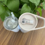Outdoor Travel 20oz 30oz Stainless Steel Sublimation Blanks Screw Cup Threaded Water Bottle With Gray Portable Handle Lid