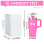 New Powder Coated 14oz Tumbler Double Wall Insulated Vacuum 304 Stainless Steel 14oz Traveler Tumbler With Handle Custom Logo