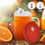 New Jelly Cup with Lids 17oz Candy Sublimation Glass Can Beer Cups Mugs with Handle and Colored Lids