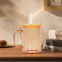 RTS USA Warehouse 25pcs/ctn 17oz Sublimation Jelly Color Glass Can Beer Cups Mugs with Handle and Colored Lids 5 Colors Mixed