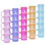 RTS USA Warehouse 25pcs/ctn 17oz Sublimation Jelly Color Glass Can Beer Cups Mugs with Handle and Colored Lids 5 Colors Mixed