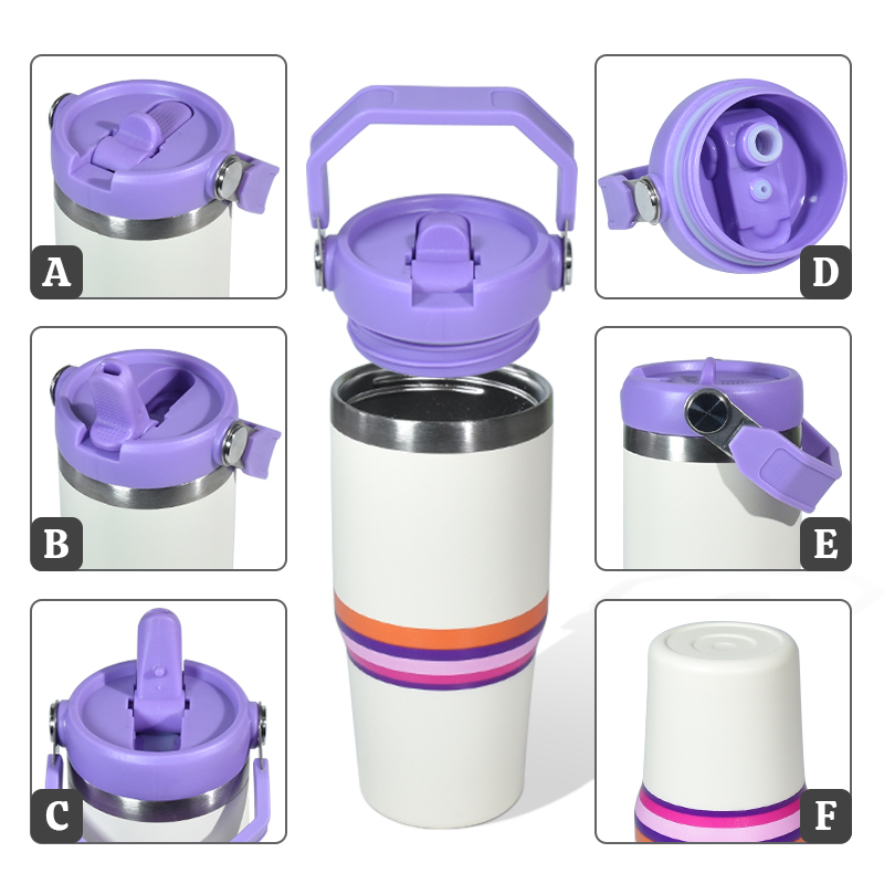 Custom Logo 14oz Stainless Steel Kids Tumbler Coffee Mug Double Wall Laser Insulated Drinking Water Bottle with Flip Straw Lid