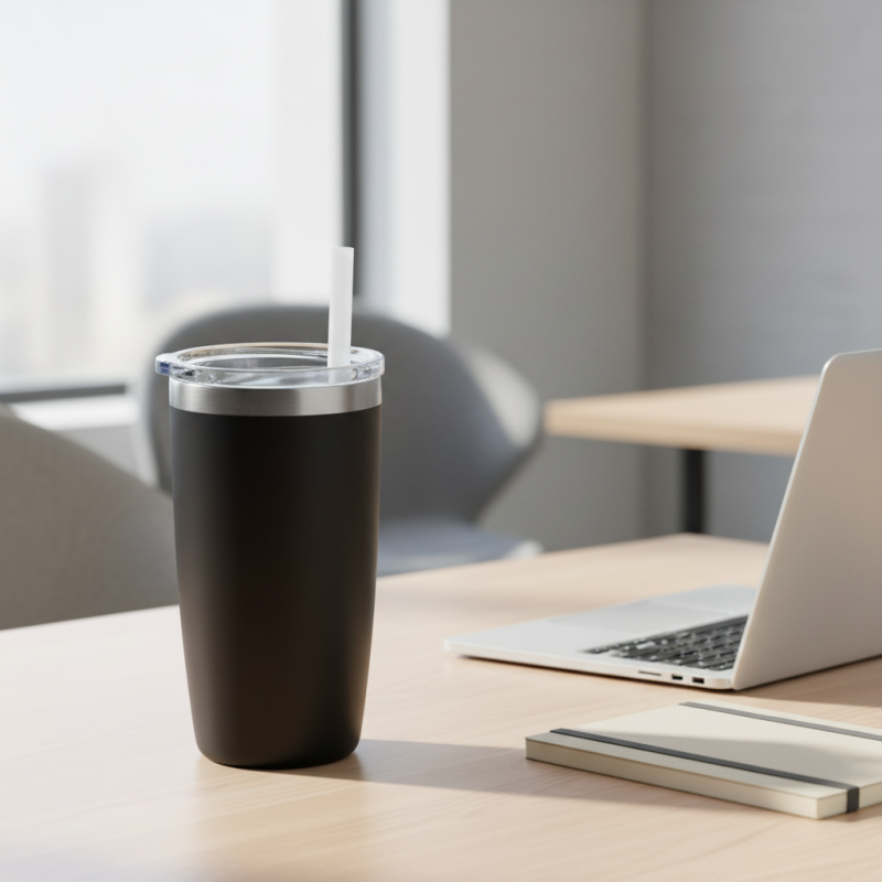 Customized Tumbler Car Cup 304 Stainless Steel Iced Coffee Cup 10oz Tumbler With Handle and Straw