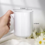 15oz Sublimation Blanks Mug White Glossy Ceramic Coffee Mug with Handle Sublimation Cups