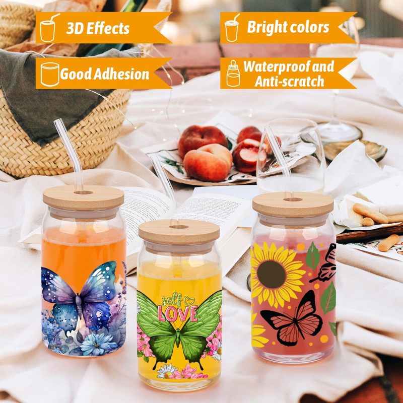 Wholesale Custom UV DTF Cup Wraps Transfer Stickers for 16 oz Glass  Cups Decals for Crafts Vinyl Tumbler DIY Designs