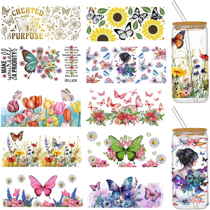 Wholesale Custom UV DTF Cup Wraps Transfer Stickers for 16 oz Glass  Cups Decals for Crafts Vinyl Tumbler DIY Designs
